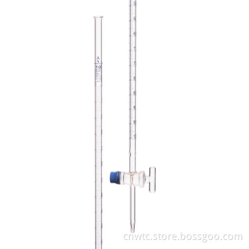 Lab Glassware: Schellbach Burette with Blue Line and Straight Stopcock